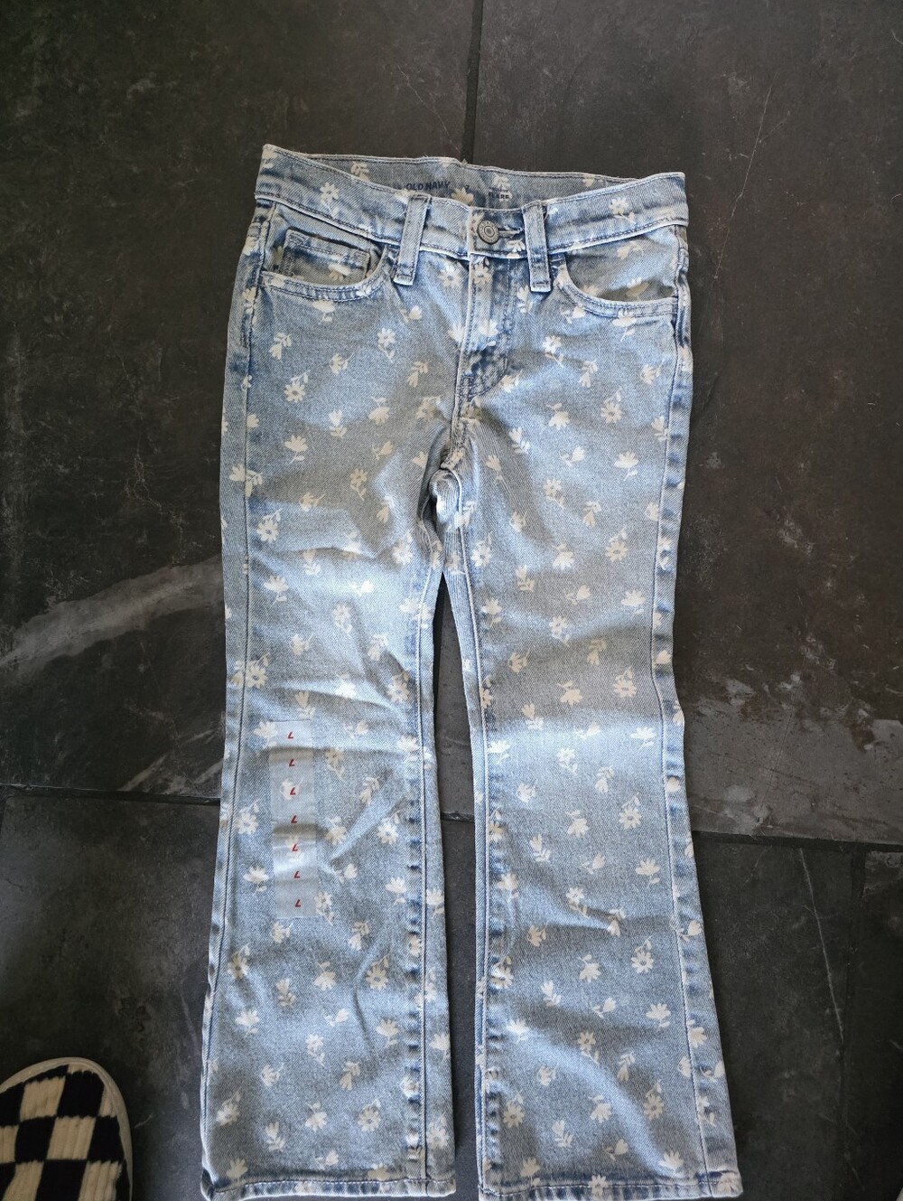 Old Navy Light Blue Floral Print Kids Jeans
